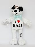Plush Stuffed Dalmatian Dog toy with I Love Bali