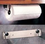 New, Prodyne Méttala Modern Paper Towel Holder, Paper Towel Dispenser, Under Cabinent Paper Towel Holder, Wall Mount Paper Towel Holder, Stainless Steel