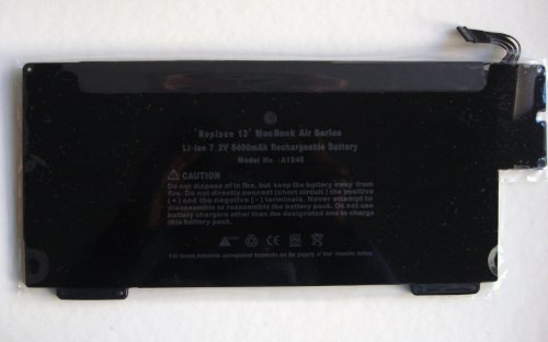 Li-Polymer 7.2V 5400mAh A1245 Replace Laptop battery for Apple 13 MacBook Air Series - Black