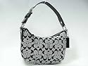 Clearance Sale! Coach Soho Signature Hobo Handbag Black white #13114