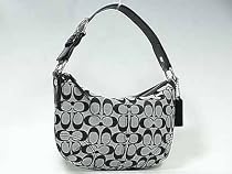 Clearance Sale! Coach Soho Signature Hobo Handbag Black white #13114