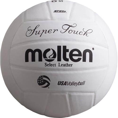 Molten Super Touch White Japanese Leather Volleyball