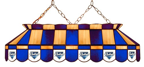 Imperial San Diego Padres Licensed 40-Inch Rectangular Stained Glass Billiard Table Light