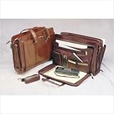 Bellino Soft Leather Briefcase w/ Organizer Color: Black