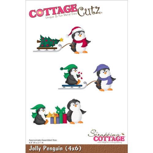 CottageCutz Die Cuts, 4 by 6-Inch, Jolly Penguin