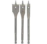 Bosch SB5003 Rapid Feed 3 Piece 1-Inch, 3/4-Inch, and 1/2-Inch Spade Drill Bit Assortment