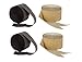 Black and Gold Crepe Paper Streamers (2 Rolls Each Color) MADE IN USA!