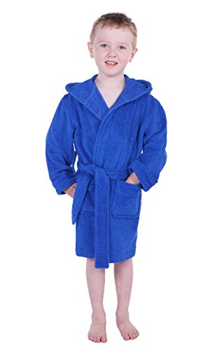 Kids' Unisex Terry Bathrobe (Splash) in Healthy, Eco Friendly Bamboo Viscose