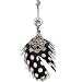Modest Ornate Teardrop Polka Dot Feather Belly Ring