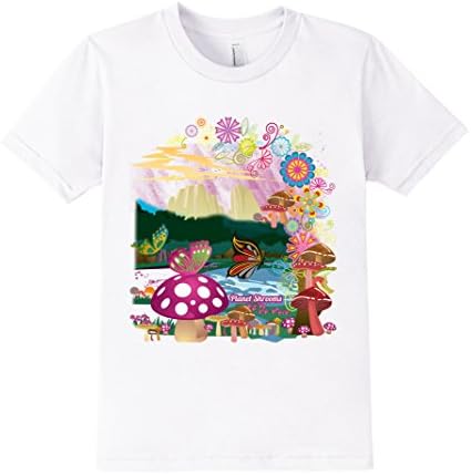 'Planet Shrooms' Psychedelic Shirt - Kids 6 - White