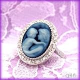 14K Mother w/Tot Everlasting Love Diamond Cameo Ring