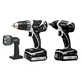 Panasonic EYC143B 14-2/5-Volt Cordless Lithium Ion Impact Wrench/Drill and Driver Combo Kit with Light