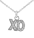 Sterling Silver "XO" CZ Necklace with Chain