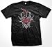 Flaming Heart Vintage Tattoo T-shirt, Pierced Heart T-shirt , XX-Large, Black