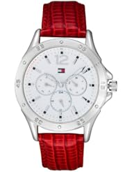 Tommy Hilfiger White Dial Red Leather Ladies Watch 1781323