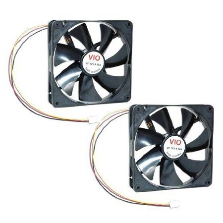 2-Pack 120mm 120 Mm 4.75 X 4.75 Quiet 3-pin Pc Computer Case Cooling Fan