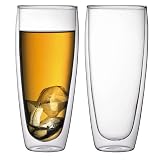 BodumPavina21-OunceDouble-WallThermoGlasses(X-Large/TallIcedTea),Setof2