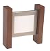 Fetco International Retro Wood Frame 3 X 2, Walnut/Pewter