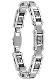 Brushed and Polished Stainless Steel Spiral Bracelet