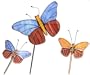 Astonica 50301406 Stained Glass Butterfly Accents, Set of 3