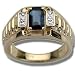 2 Dia 7X5 Emerald Cut Sapphire Mens Rolex Ring