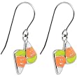 Handcrafted Halloween Candy Corn Earrings