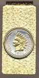 Indian Head Penny (1859 -1909) Two Tone U.S. Coin Hinged Money Clip