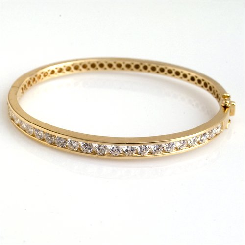 4 Carat 14KYG Diamond Bangle