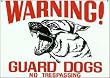 Four Paws Aluminum Shield Security Sign (Warning! Guard Dogs - No Trespassing, 12 Inch L x 9 Inch W)