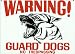 Four Paws Aluminum Shield Security Sign (Warning! Guard Dogs - No Trespassing, 12 Inch L x 9 Inch W)