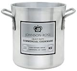 Stock Pot, 40 Qt., 13-3/4 Dia. X 15-5/16 D, Heavy Duty 6 Gauge Aluminum, Silver Label, Heavy Duty Commercial