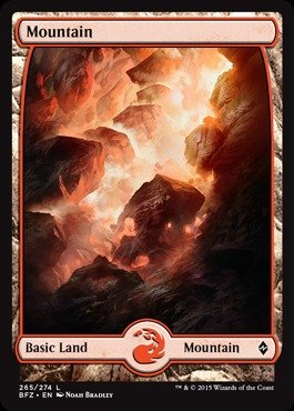 Magic: the Gathering - Mountain (265) (265/274) - Battle for Zendikar - Foil