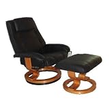 Premium Black Recliner Swivel Armchair