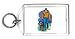 Keychain with man, human, body, help, individuals, blind, individual, persons, newfoundland, dogs, cross, humans, people, person, dog, assist, street
