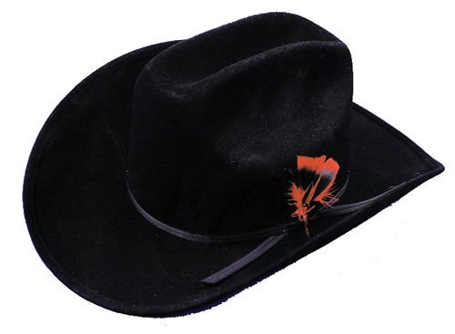 Cowboy HAT, Black FELT, Large