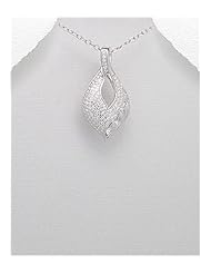 CZ Pendant Necklace In 92.5 Sterling Silver