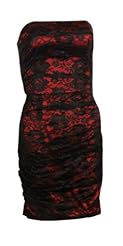 Strapless Polyester/Viscose Ruched Lace  Dress
