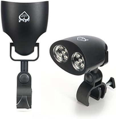 Barbecue grill light with 10 super bright LED lights for outdoor grilling, Easy to install on handlebar - weather, heat resistant with touch sensor on off switch, adjustable mount and 360 swivel head