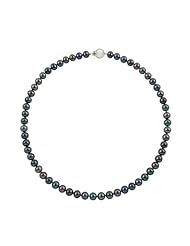 10-11mm 24" Black Freshwater Pearl Necklace "A" with Sterling Silver Ball Clasp in Gift Box