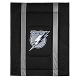 Tampa Bay Lightning NHL "Sidelines Collection" Bed Comforter (Queen)