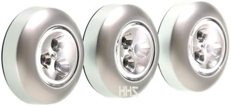 Happyhomestation LED Battery-Operated Stick-On Tap Light, 3 Pack