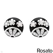 ROSATO Made in Italy Dazzling Earrings With Cubic zirconia Well Made in Two tone Enamel and 925 Sterling silver. Total item weight 12.5g Length 21mm