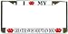 I Love My Greater Swiss Mountain Paw Prints Dog Chrome Metal License Plate Frame Holder