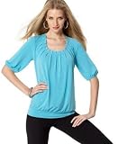Style&co. Pleated Scoop-Neck Top