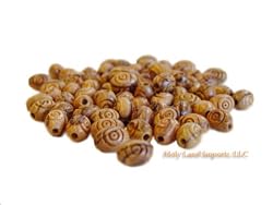 Olive Wood Oval Carved Beads Oval 8mm