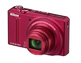 Nikon Coolpix S9100 Digitalkamera (12 Megapixel, 18-fach opt. Zoom, 7,5 cm (3 Zoll) Display, Full-HD Video, bildstabilisiert) rubinrot