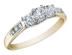 Certified Diamond Ring 1/2 Carat (ctw) in Yellow Gold, Size 8