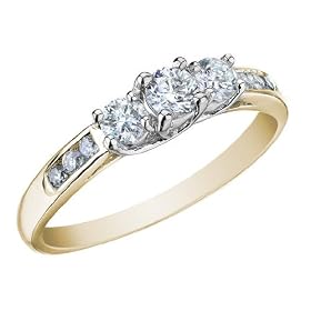 Certified Diamond Ring 1/2 Carat (ctw) in Yellow Gold - IGI CERTIFIED