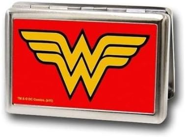 Wonder Women Logo Large Metal Business Card Holder, ID Holder, Cigarette Case