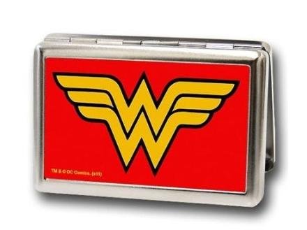Wonder Women Logo Large Metal Business Card Holder, ID Holder, Cigarette Case